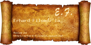 Erhard Filoméla névjegykártya